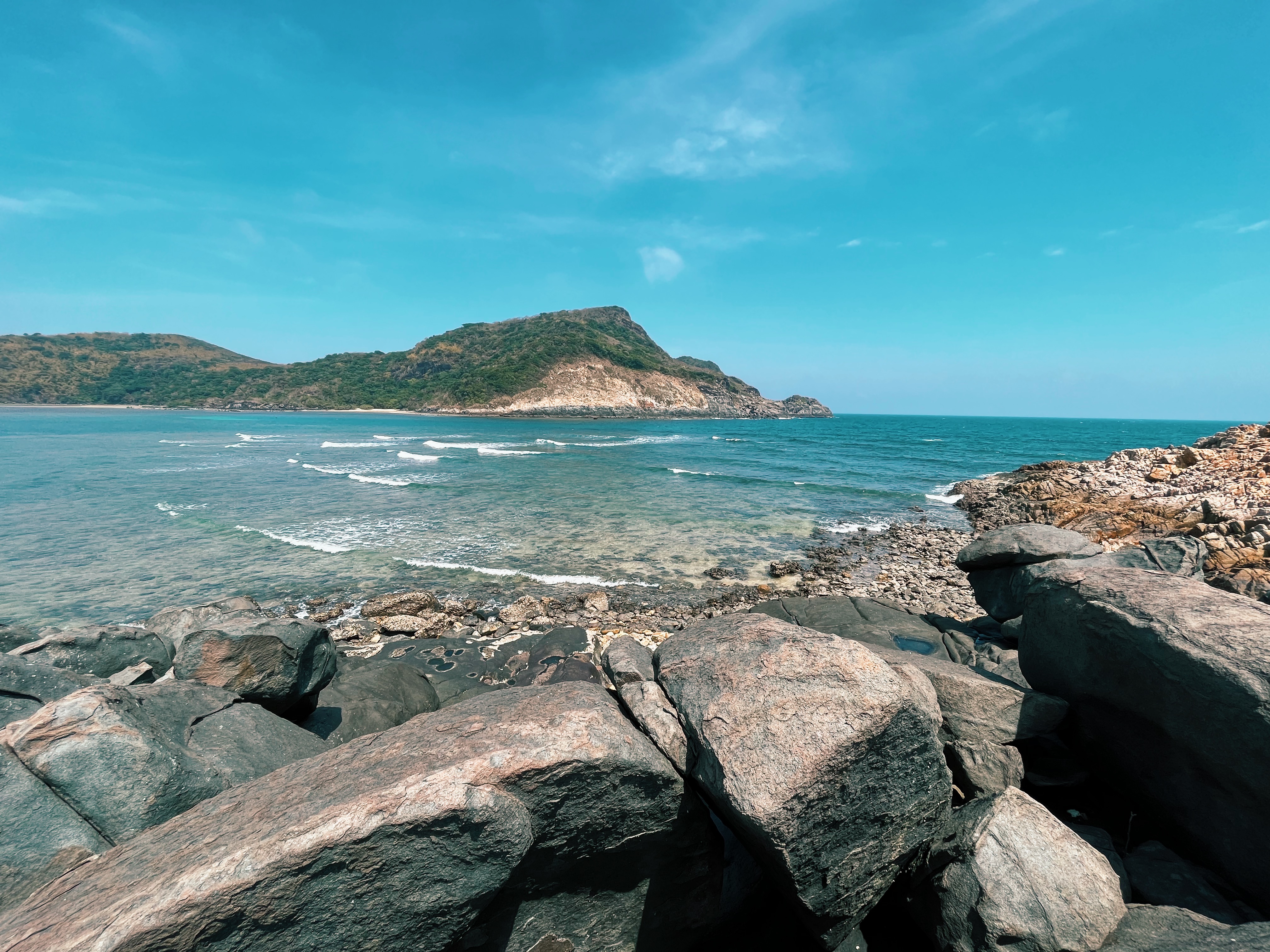 View over the ocean after hiking on Con Dao Island, Vietnam